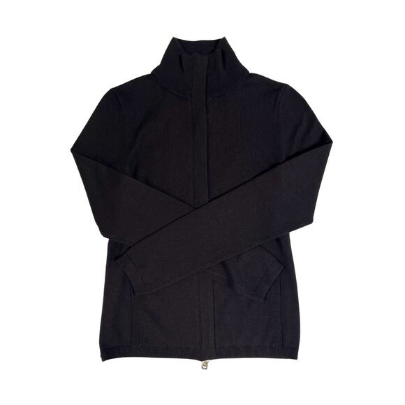 MAX MARA Weekend Vintage XS/S Chocolate Brown Silk-Wool Zip Jacket – Early 2000s - Picture 12 of 13